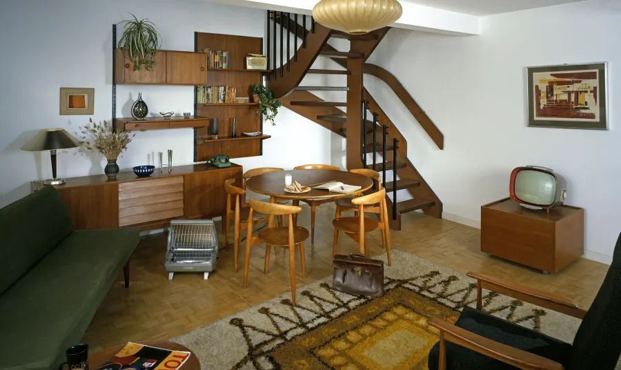 Display of a living room from 1965