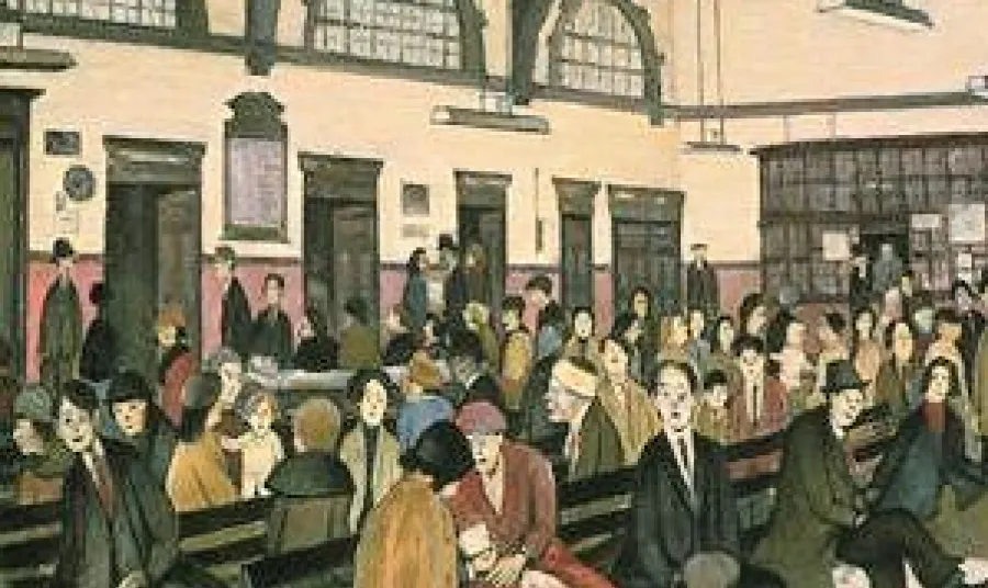L S Lowry's 1952 painting Ancoats Hospital Outpatients' Hall