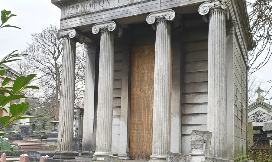 One of West Norwood Cemetery’s at-risk monuments 