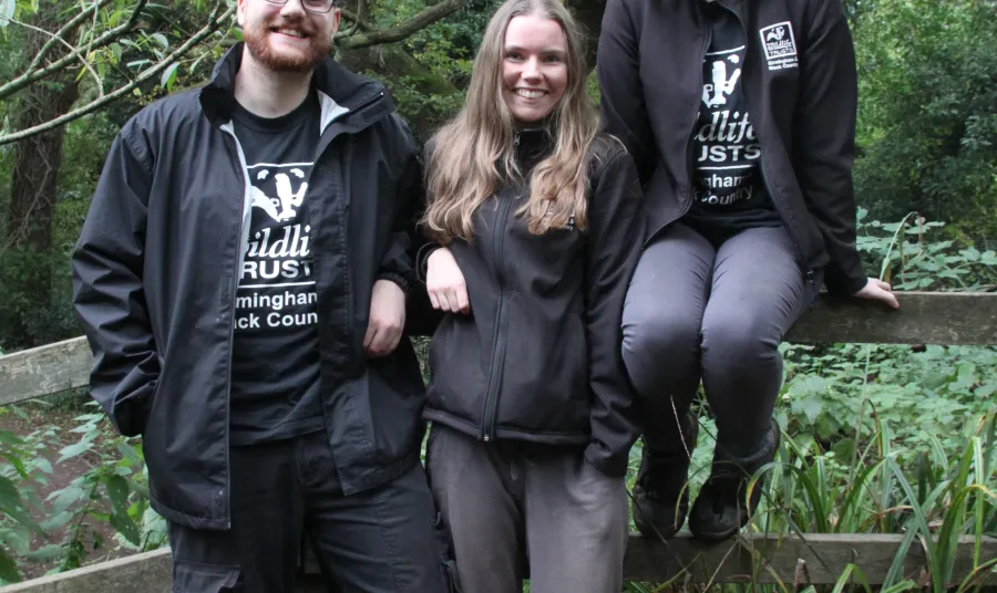 Photograph of previous Birmingham & Black Country Wildlife Trust trainees
