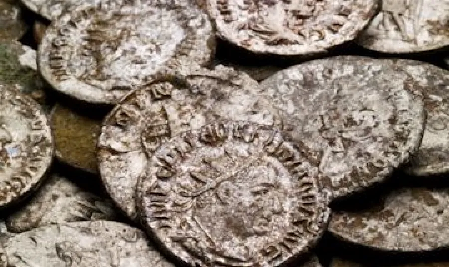 Selection of coins from the Beau Street Hoard