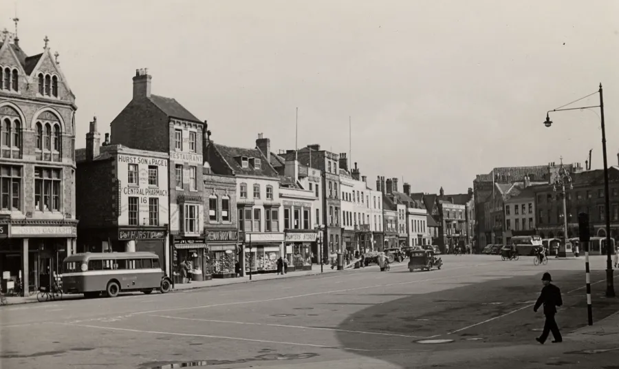 Boston Market Place, Lincolnshire, 1950s