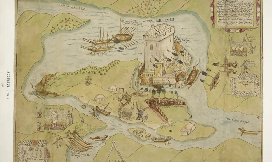 Drawing of Enniskillen Castle from Augustus I ii 39