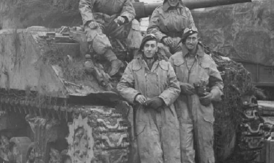 A moment’s relaxation in Brunssum, Holland, 1944