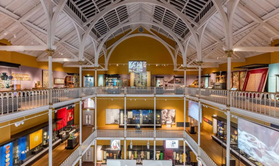 Looking down on the new galleries