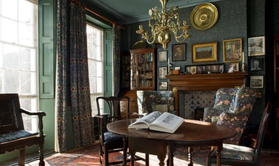 Interior of the dining room at the Emery Walker house