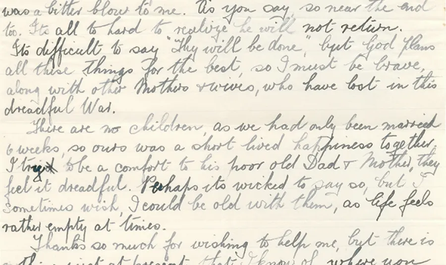 Letter from Bessie Walker, York