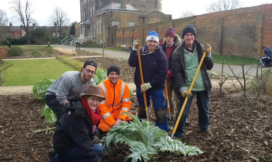 Groups of gardeners at Lloyd Park