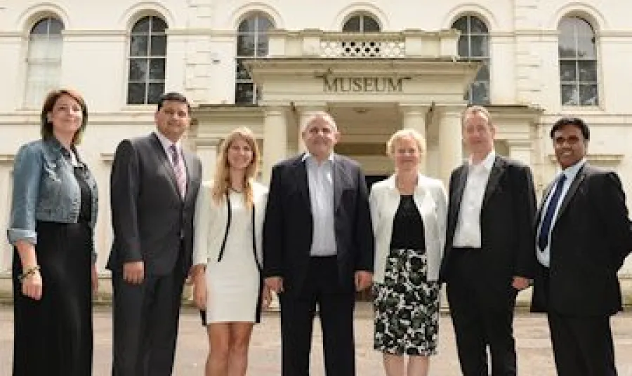 Councillors and officers from Ealing and Hounslow outside the museum 