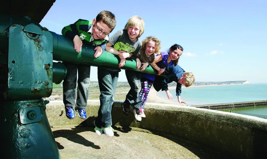 Children enjoying Newhaven Fort 