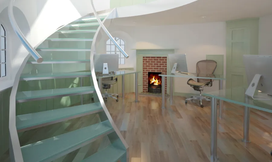 Artist impression of the refurbished interior of the Toll House