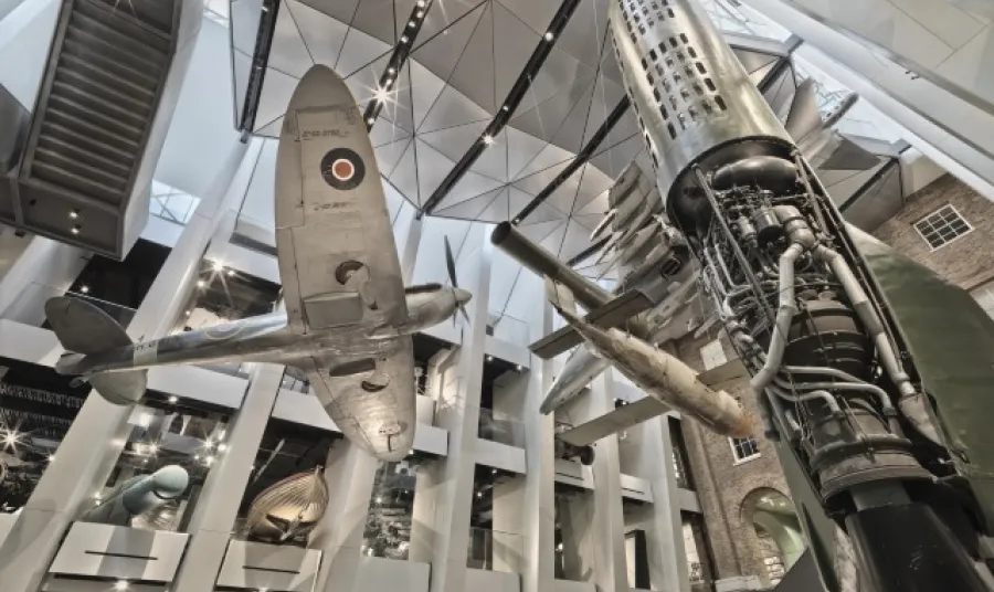 The atrium of the Imperial War Museum, London
