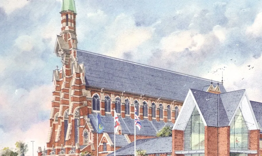 Artist's impression of Welcome Wing at Gorton Monastery