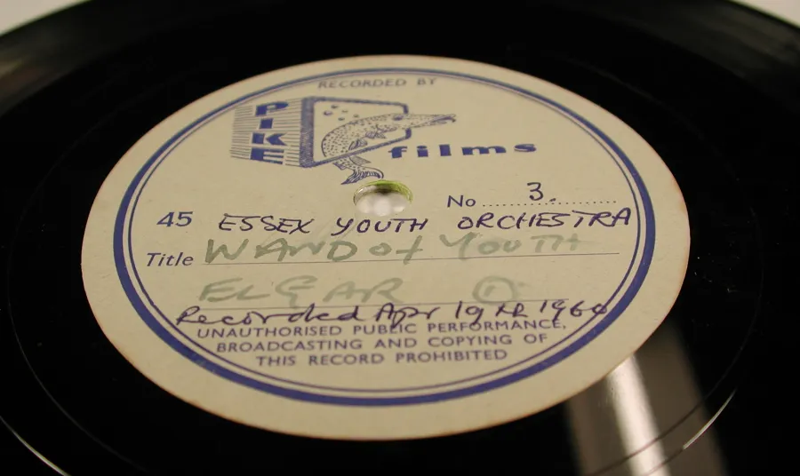 Lacquer disk recording of Essex Youth Orchestra