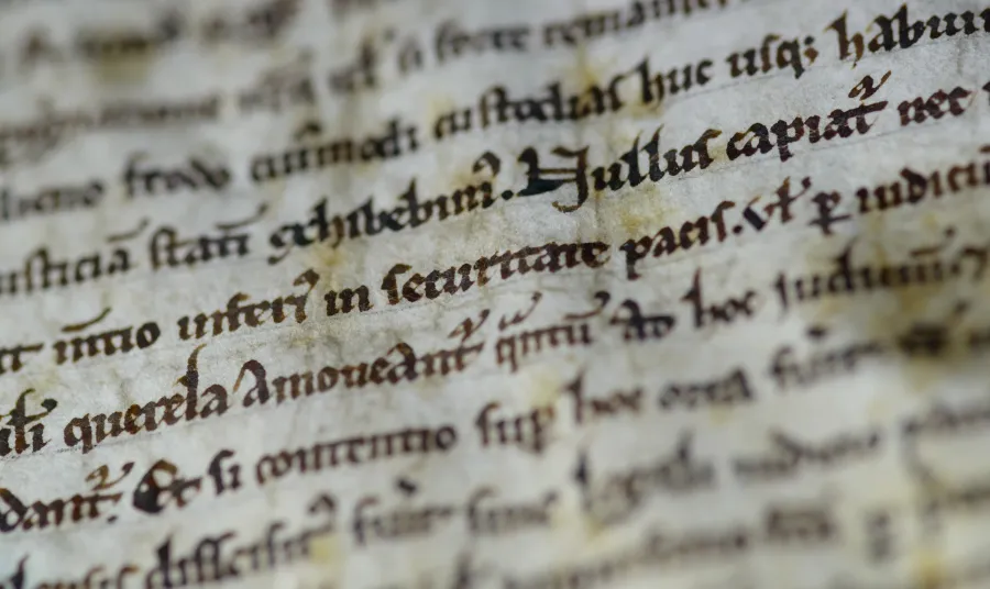 Copy of Magna Carta on display at Salisbury Cathedral 