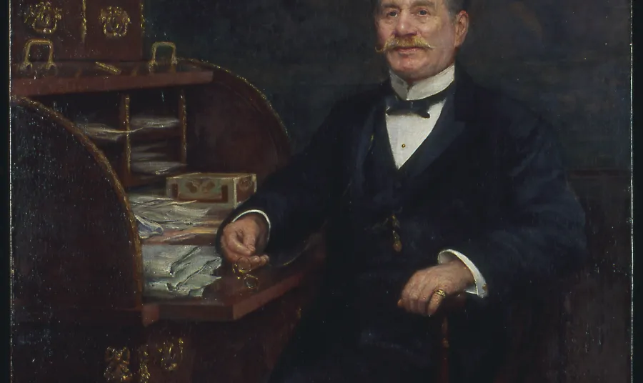 A painting of tea trader and philanthropist Frederick John Horniman, founder of the Horniman Museum in London