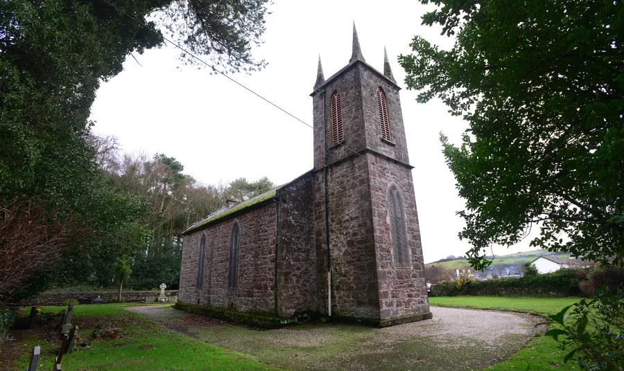 Exterior view of Cushendun Old Church