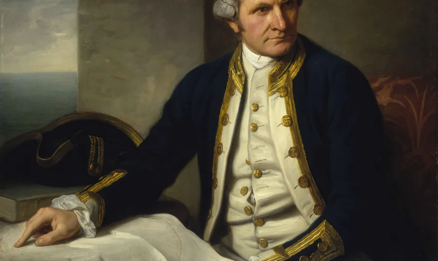 A portrait of Captain Cook