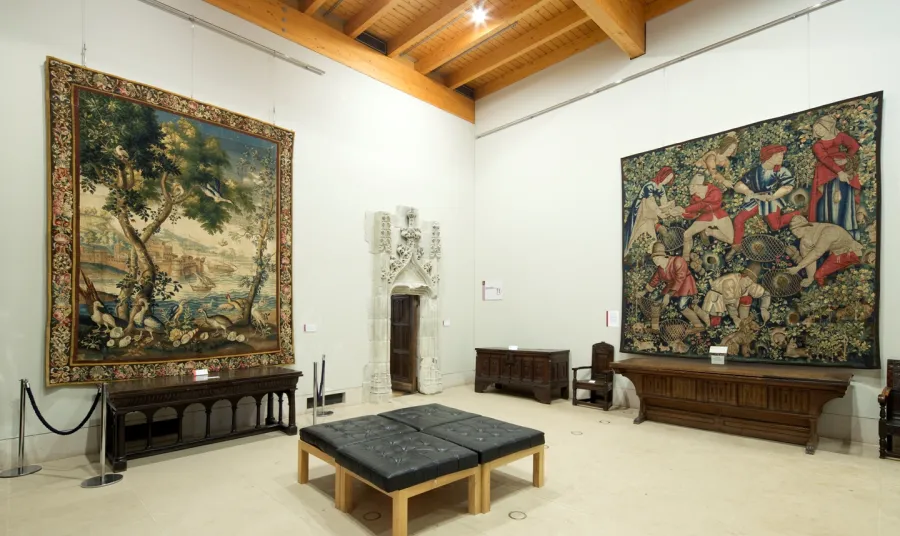 Inside one of the galleries in the Burrell Collection