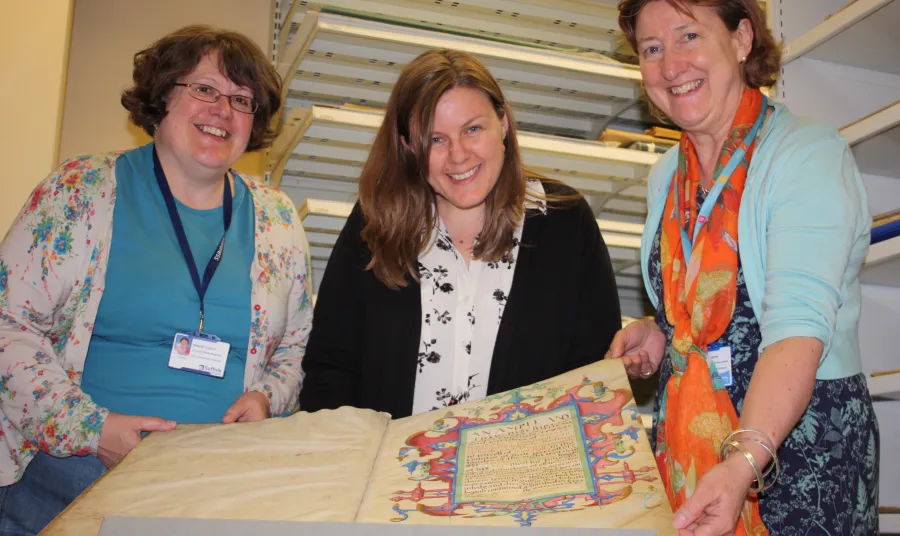 Staff working in Suffolk County Council’s Record Office