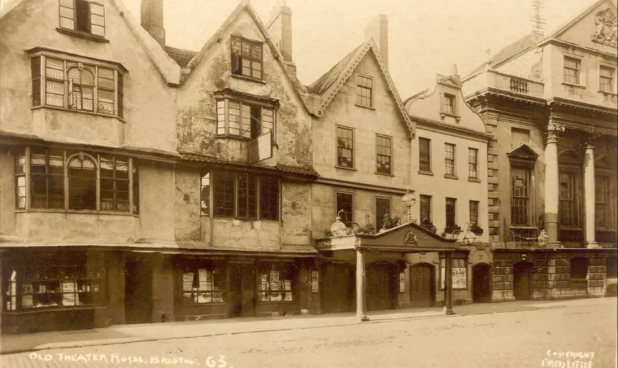 Black and white picture of Bristol Old Vic 