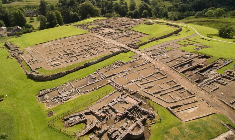 View of the Vindolanda site where volunteers have been crucial
