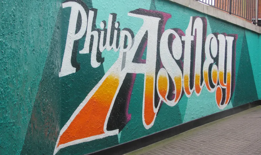 Philip Astley subway art
