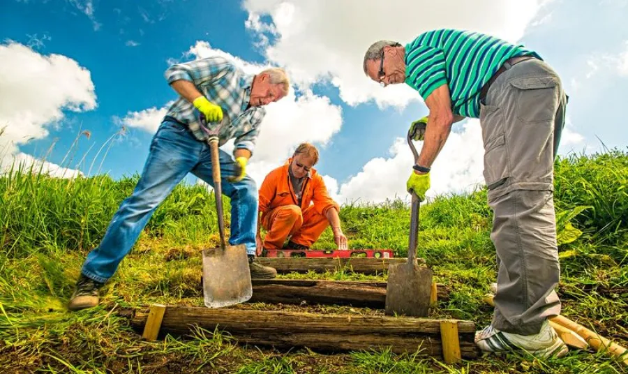 Volunteers at work in the Suffolk Broads