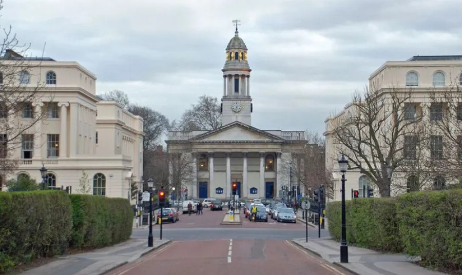 Exterior shot of St Marylebone Parish Church 