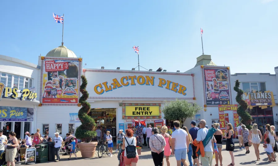 View of the front of Clacton Pier