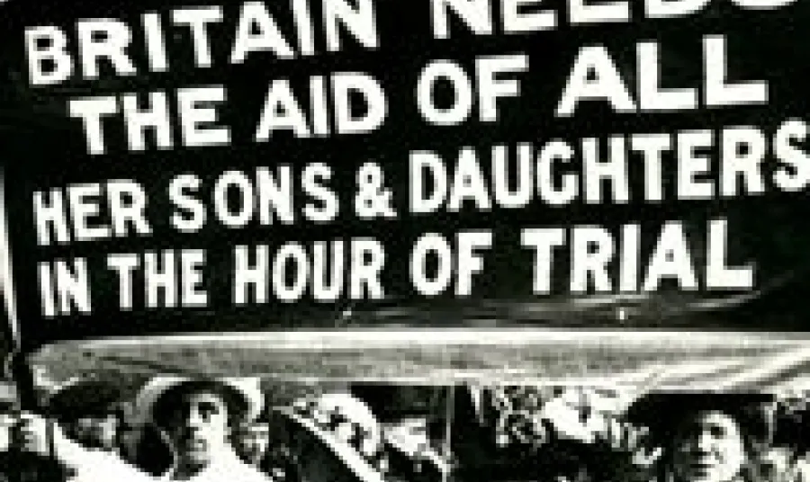 Picture to be used in the exhibition which shows a protest march in 1915