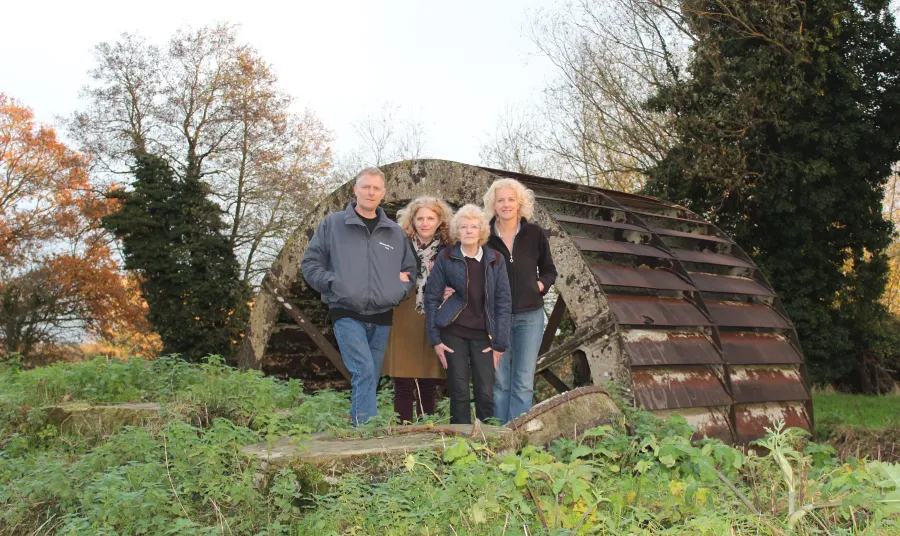 Site owner and project organisers at the bone mill
