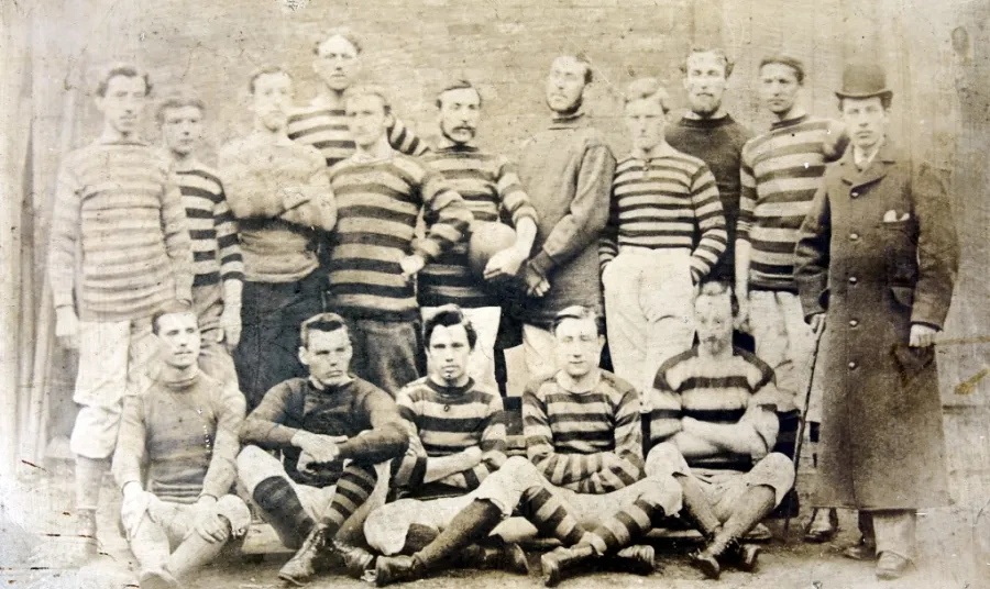 Team picture of St Margaret's United, Leicester's first rugby club
