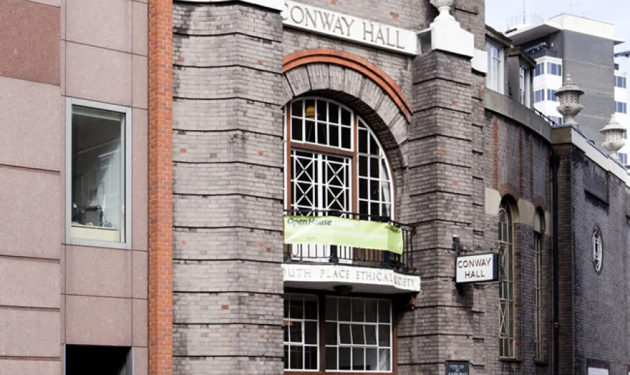 The outside of Conway Hall, home of the Ethical Society
