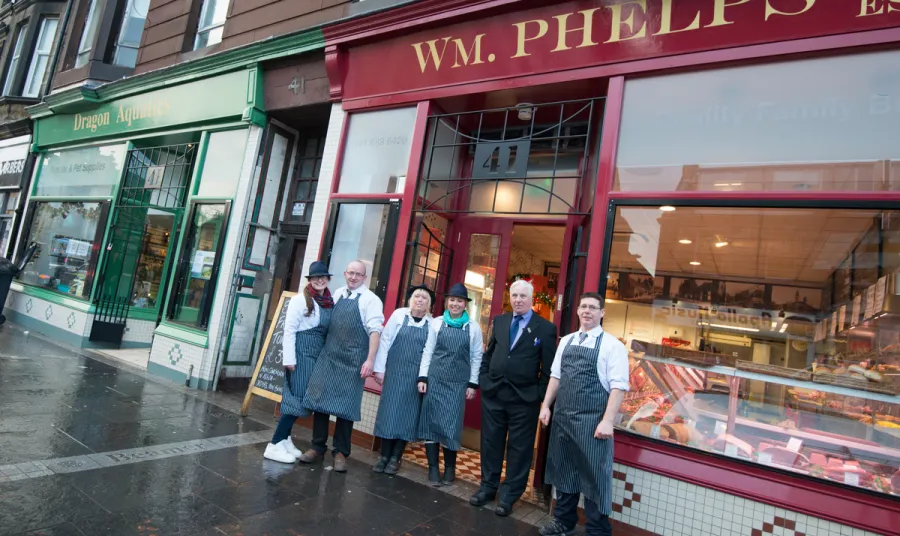 Improved shopfronts in Paisley funded through the HLF Townscape Heritage scheme