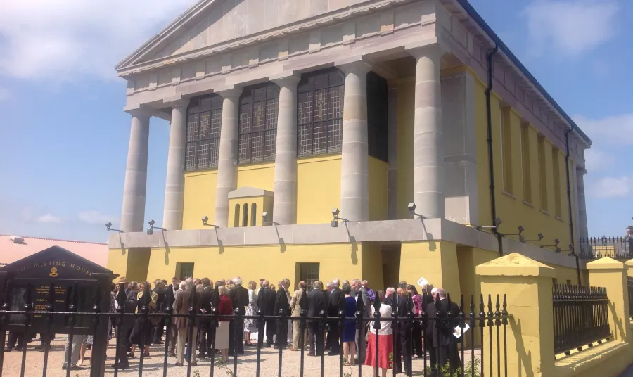 Front facade of the Portico Arts and Cultural building