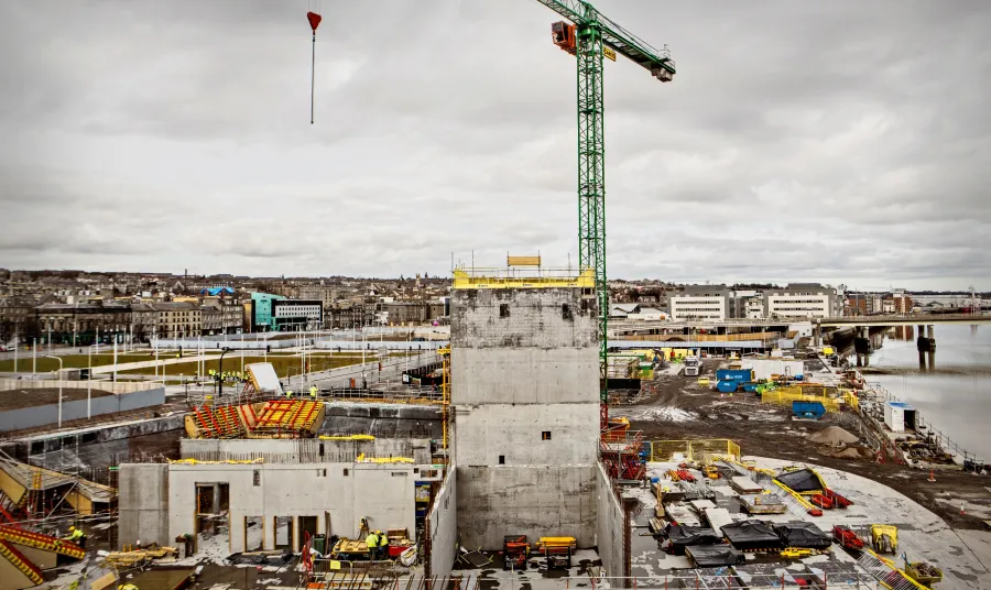 Construction site for V&A Museum of Design Dundee