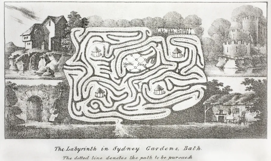 Sydney Gardens historic labyrinth
