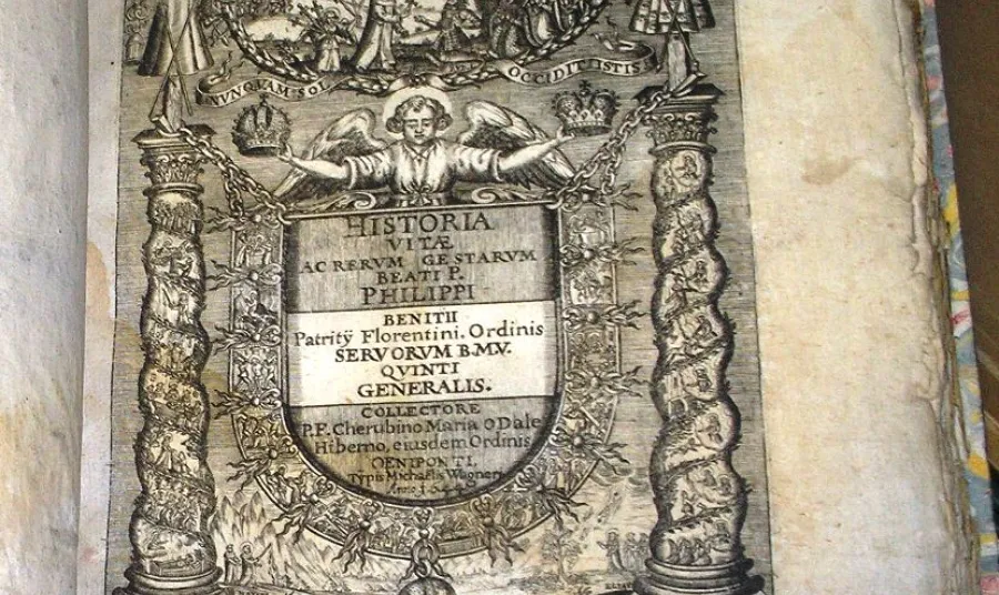 Example of book in Benburb Priory book collection