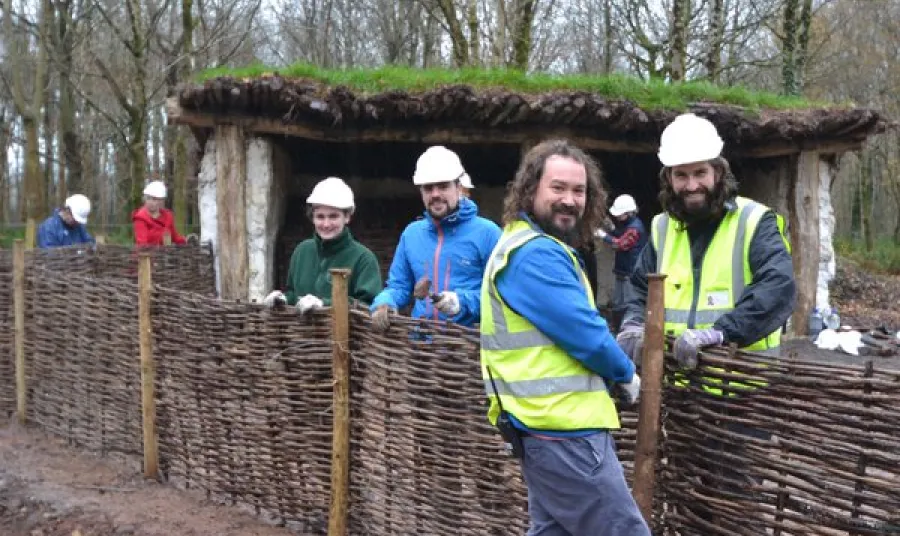 Volunteers helping out at a HLF project