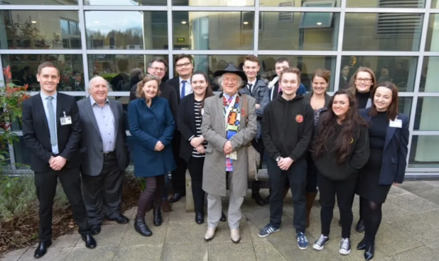 Noddy Holder with the project team