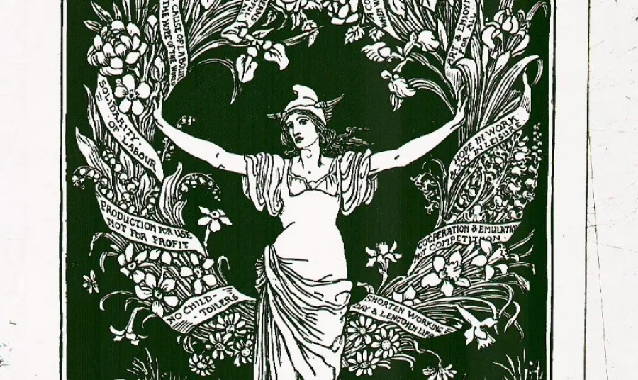 A Garland for May Day: the front cover of an illustrated book conserved by the project