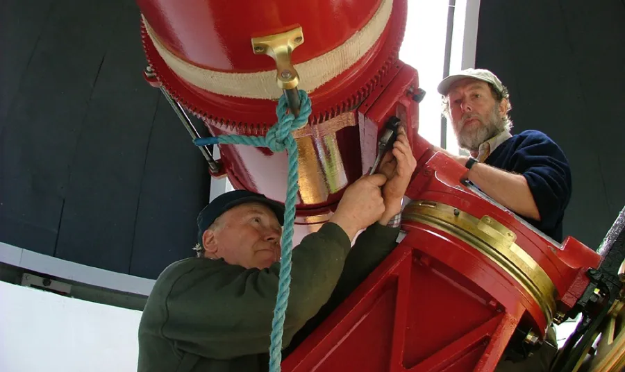 Telescope maintenance at Armagh Observatory