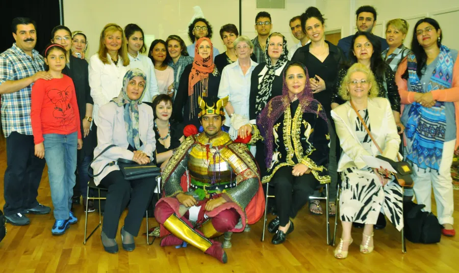 A group of people who took part of the project stand together