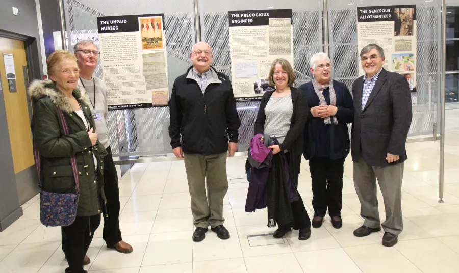 Visitors at the Heaton Avenues exhibition