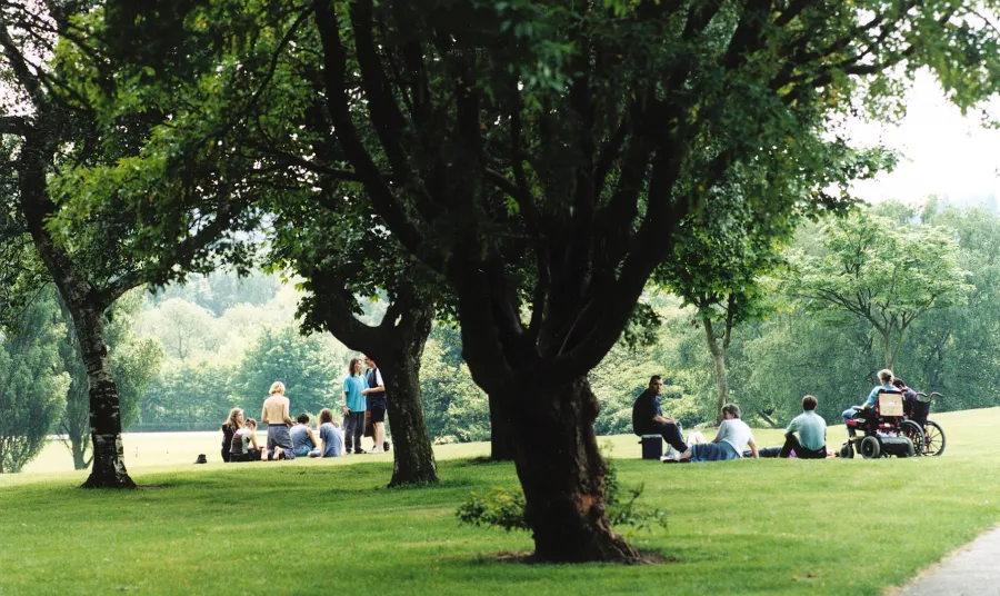People in Heaton Park, Manchester