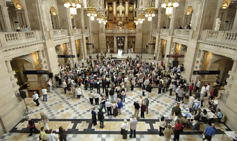 Visitors at Kelvingrove Art Galleryand Museum