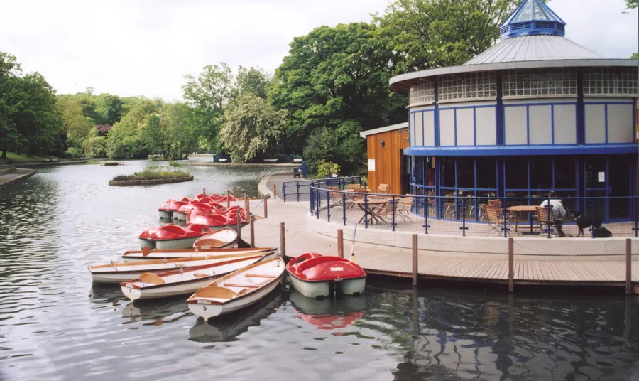 Boats on the lake at Lister Park