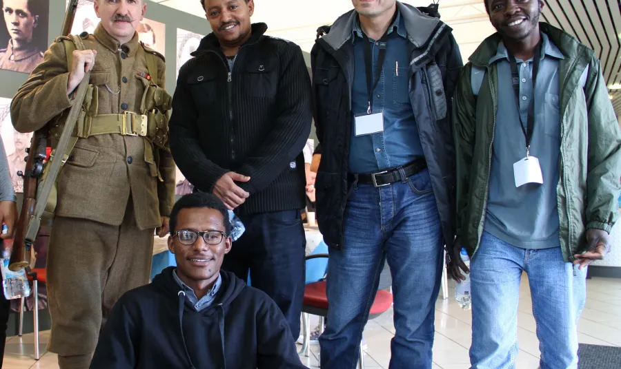 Participants at the project exhibition