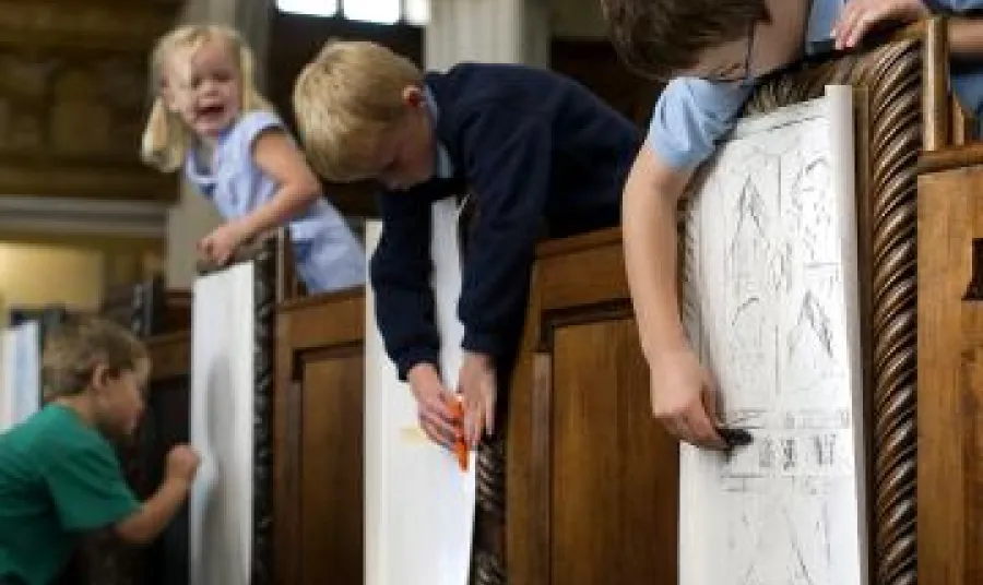 Brass rubbings Sandford church